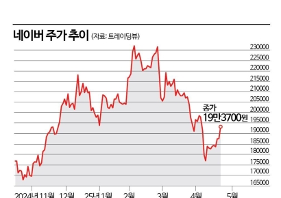 네이버, 돌아온 외인·기관 '쌍끌이'…반등 신호탄 될까
