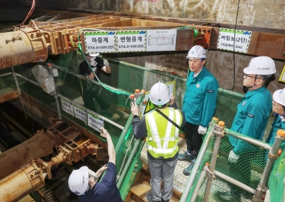 [포토] 오세훈 시장, 지하 공사장 안전점검