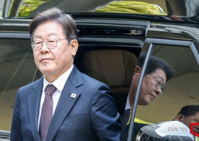 [포토] 대장동 배임 혐의 공판 출석한 이재명 대선 후보