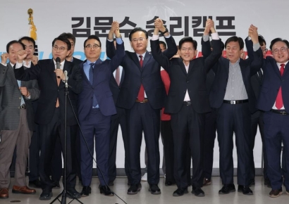 홍준표 캠프 핵심 인사들 김문수 지지…"유일한 승리 방정식"