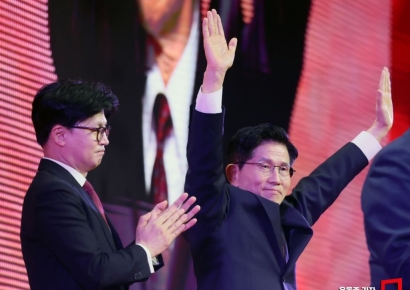 [포토] 국민의힘, 대선후보로 김문수 선출