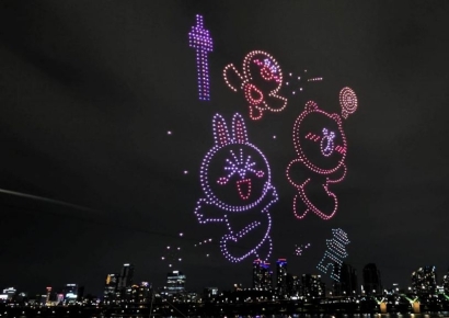 [포토] 어린이날에 펼쳐진 한강 드론쇼