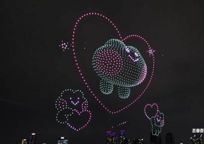 [포토] 밤하늘 수놓는 한강드론라이트쇼