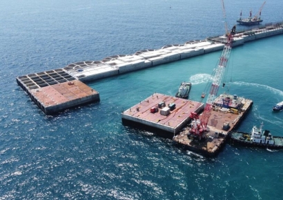 DL이앤씨, 울릉공항 케이슨 전량 설치 완료…활주로 초석 완성