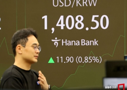 [포토] 환율, 다시 1400원대로