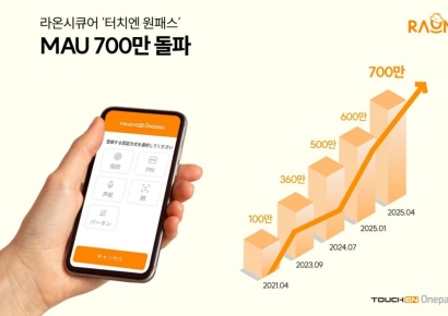 라온시큐어, 日생체인증 서비스 '터치엔 원패스' MAU 700만 돌파