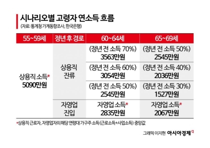 "정년 후 10년, 연봉 40~60% 깎아도 자영업보다 더 번다"