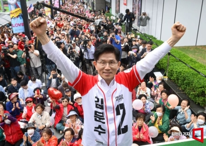 [포토] 천안 유세 나선 김문수