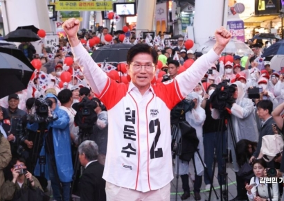 [포토] 김문수 "대전을 과학기술의 도시로…R&D 대통령이 되겠다"