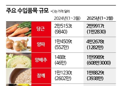 한국인 밥상, 중국산이 점령했다…가성비에 무너진 국산 채소[Why&Next]