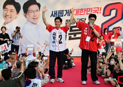 [포토] 한동훈, 김문수와 첫 동반 유세