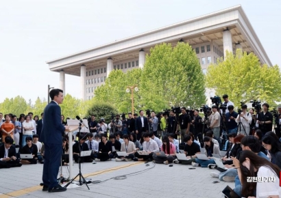 [포토] 이준석, 단일화 재차 거부…"끝까지 싸워 이기겠다"