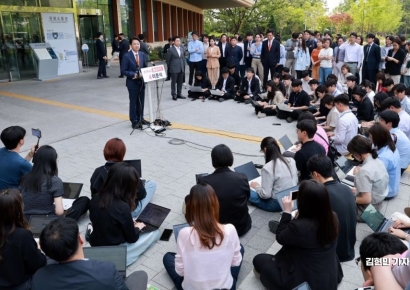 [포토] 이준석, 단일화 관련 기자회견