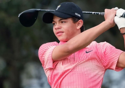 우즈 아들 찰리, 미국주니어골프협회 대회 첫 우승