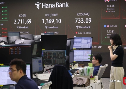 [포토] 장 초반 하락출발한 코스피와 코스닥