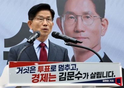 [포토] 김문수 “경제 살리려면 이재명 막아야”