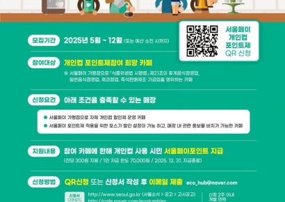 서울 카페에서 '개인 컵' 쓰면 100원 할인·300원 적립된다