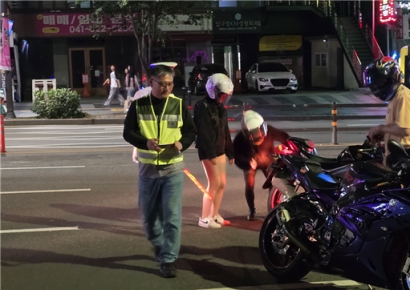 경찰, 현충일 천안·아산서 폭주족 2명 검거…무면허·무보험 운전