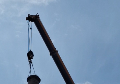 울산시, ‘목욕탕 노후굴뚝 정비사업’ 1호 굴뚝 해체 완료