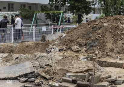 은마아파트 공사장 흙더미 붕괴로 60대 작업자 사망