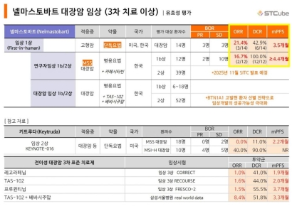 에스티큐브, 전이성 대장암 '넬마스토바트' 병용임상 환자 투약 개시
