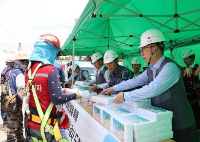 롯데건설 박현철 부회장, 폭염 속 대구 건설현장 찾아 격려