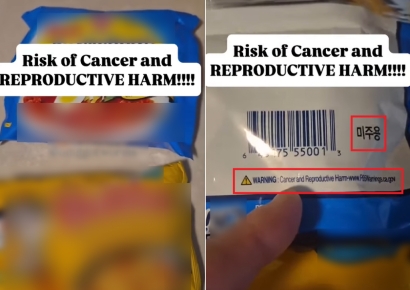 K라면 포장지에 '암·생식장애 경고문'…해외 누리꾼 화들짝 알고보니