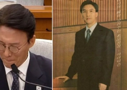 "26년 전 사진이 왜 나와"…'신사복 광고' 사진 본 김민석 '풉'
