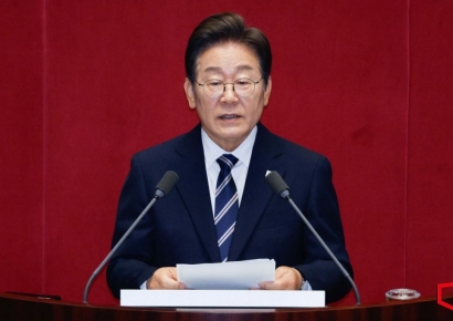 [포토] 국회 시정연설 나선 이재명 대통령