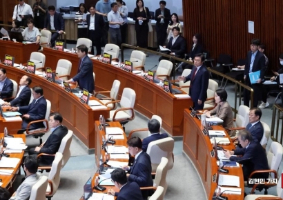 [포토] 野, 추경심사 중 퇴장..與 예결위 일정 통보에 반발