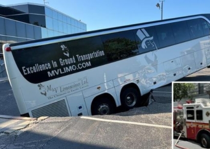 37~40도 폭염에 도로 녹는 뉴욕…곳곳서 싱크홀 발생