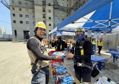 우미건설, 혹서기 안전관리 강화…현장에 '린카페' 운영