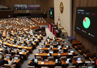 [포토] '李정부 민생1호' 상법개정안 국회 통과