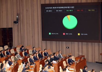 [속보]'31.8조' 이재명 정부 추경안, 국회 본회의 통과  