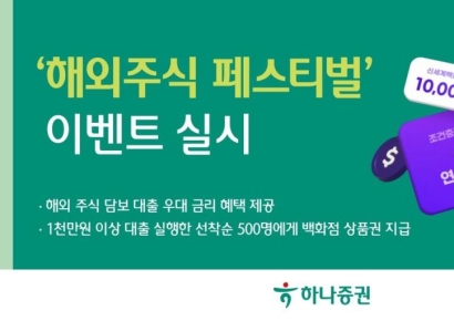 하나증권, '해외주식 페스티벌' 이벤트