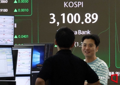 [포토] 3100선 회복한 코스피