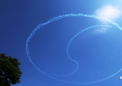 [포토] 블랙이글스가 만든 태극문양