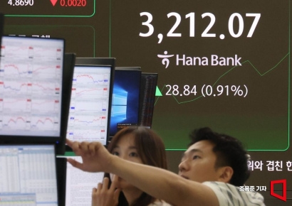 외국인·기관 '사자'…코스피, 3210선 상승 마감