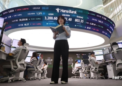 [포토] 3200 돌파한 코스피