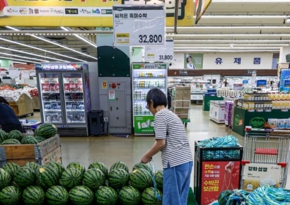 [포토] 폭염에 금 값 된 수박