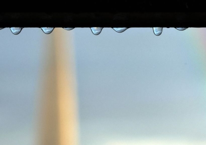 [포토] 비온 뒤 무지개 걸린 하늘