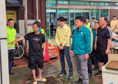 노용석 중기부 차관, 수해 현장 점검…"지자체와 복구 총력"