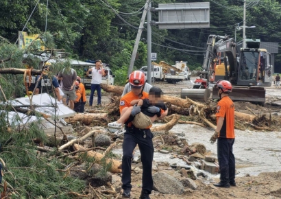 시간당 76㎜ ‘물폭탄'…가평 산사태 주민 2명 사망·2명 실종