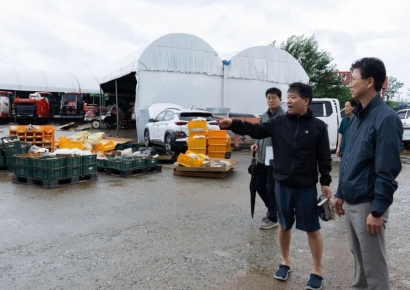 강태영 농협은행장, 충남 아산 호우 피해현장 찾아