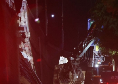 옹벽 붕괴사고로 통제됐던 오산 가장교차로 통행 재개