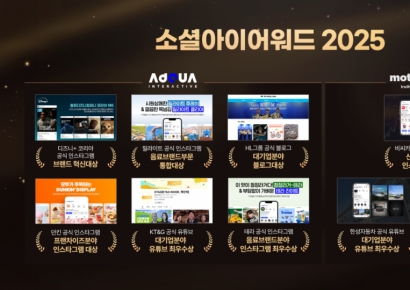 FSN "애드쿠아·마더브레인, 소셜아이어워드 2025서 대상 포함 총 9개 부문 수상"