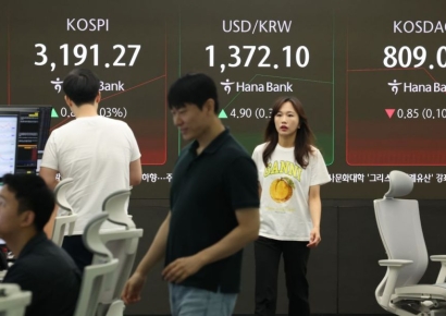 코스피, 관세협상 긴장감 속 3190선 상승 마감…코스닥↓