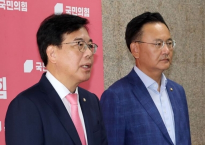 [포토] 송언석, 김선교 의원실 압수수색에 "정치특검…야당탄압 규탄"