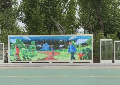 이브이첨단소재, 서울국제정원박람회 참가…투명 미디어월 설치