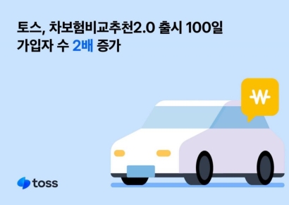토스 '차보험 비교추천 2.0', 전분기比 가입 2배↑